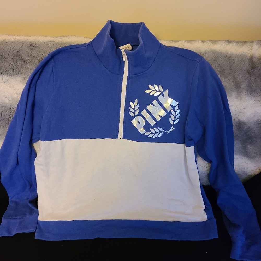 Pink half zip sweatshirt